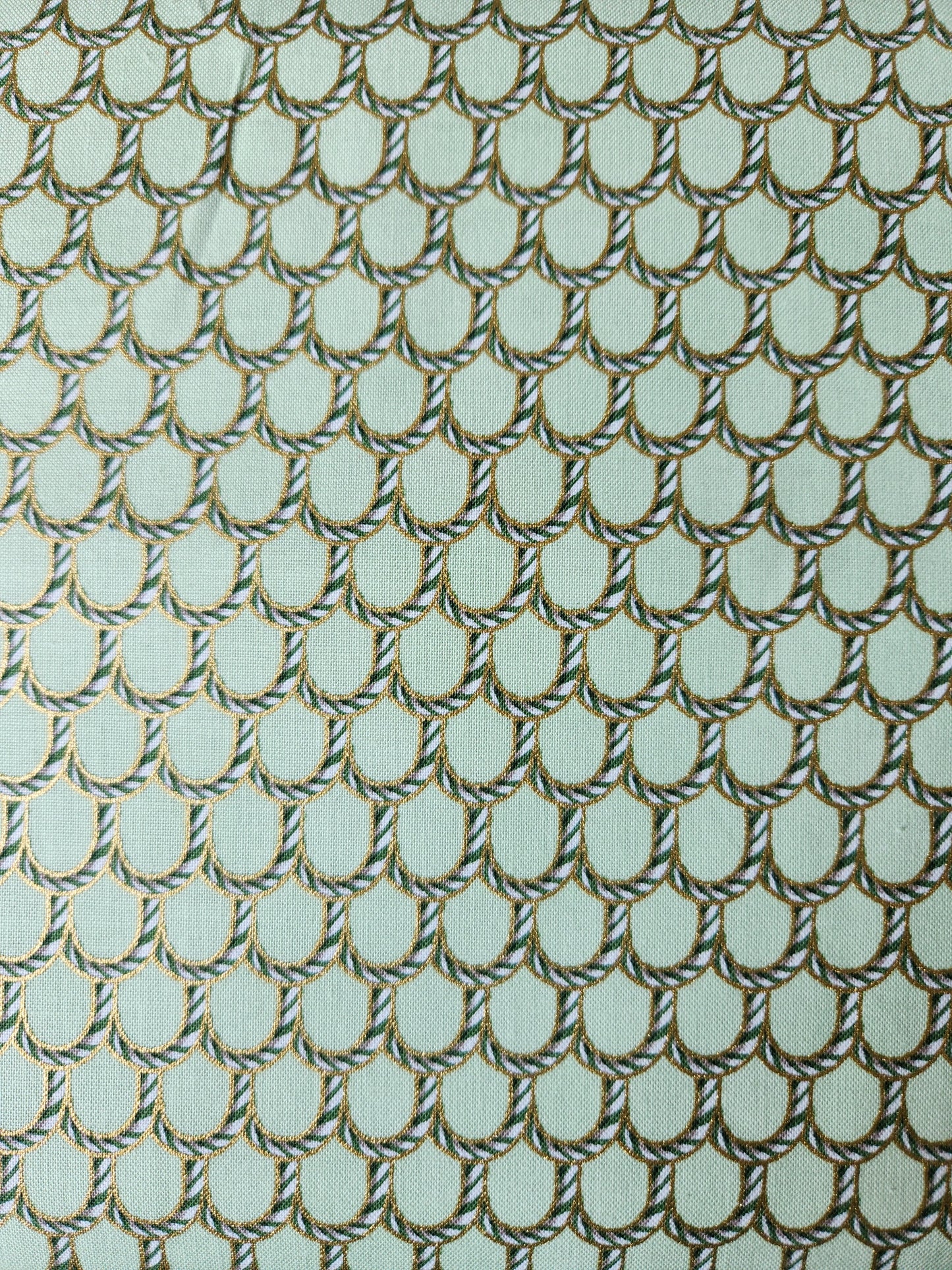 Christmas fabric - Flourish Peppermint Twist in Sage