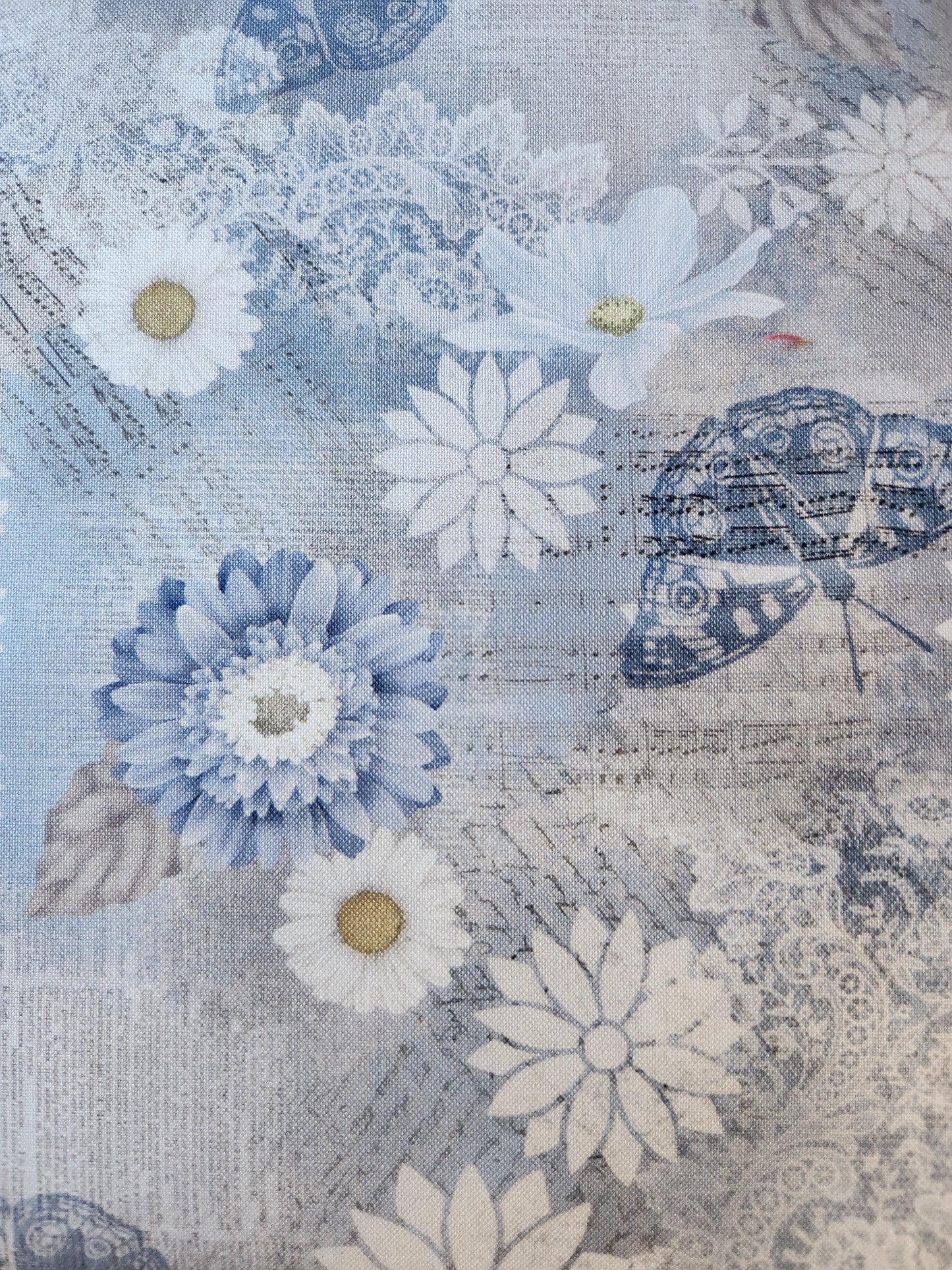 8998-13 Blue Taupe - Kindly Yours by Diane Kappa for Studio E Fabrics