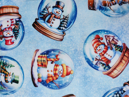 Christmas fabric - Flurry Friends Small Snow Globes