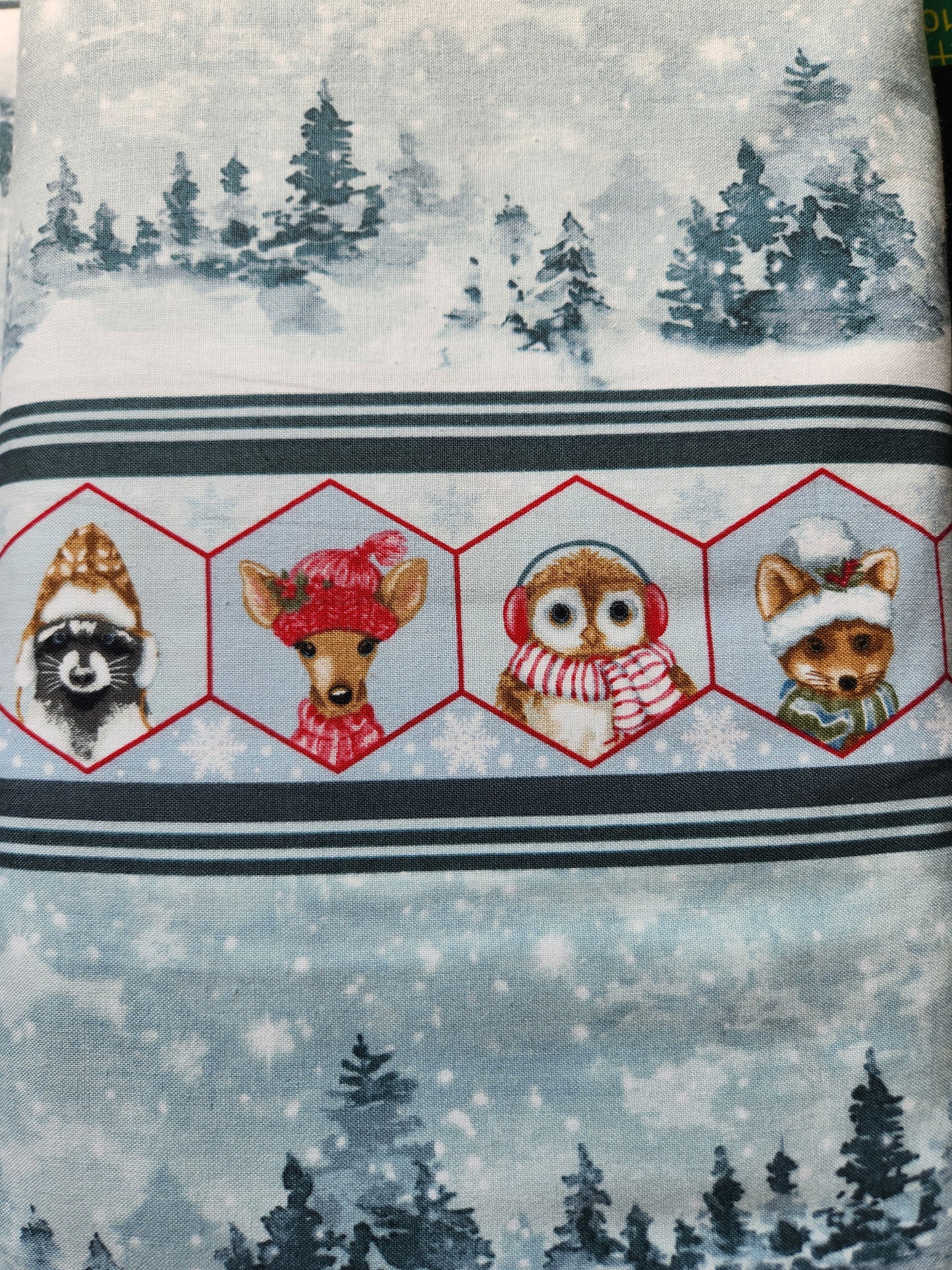 Christmas fabric - Magical Menagerie Border