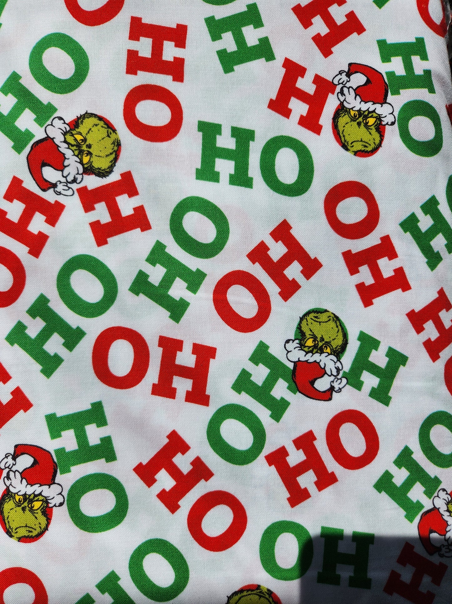 Christmas fabric - How the Grinch Stole Christmas HO HO