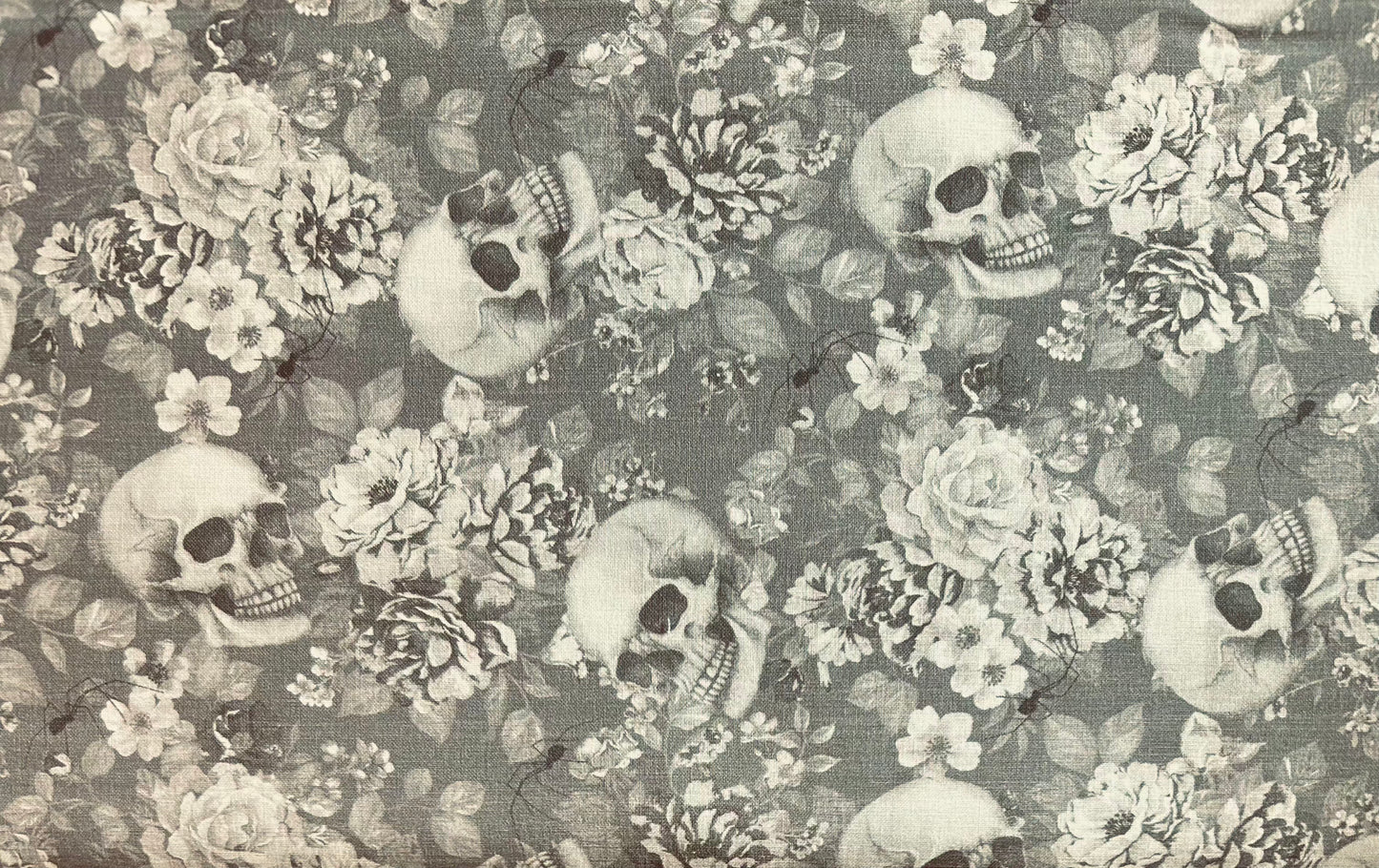SKULL 100% COTTON GRAY