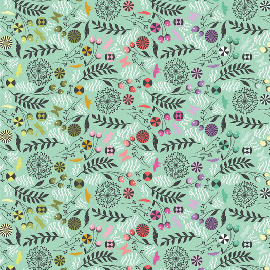 Sweetmint Dandelion- Prince Charming Deja Vu Collection from Tula Pink for .5m
