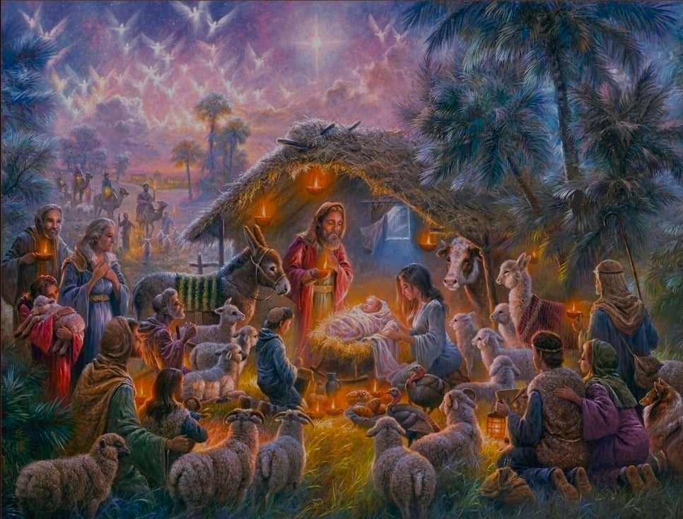 Christmas Nativity Scene panel