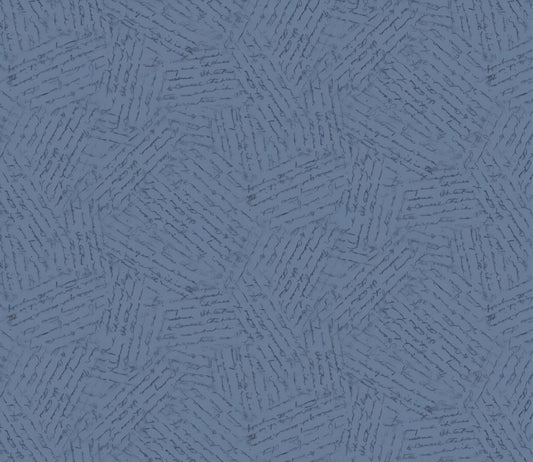 9000-17 Precious Letters - Denim - Kindly Yours by Diane Kappa for Studio E Fabrics