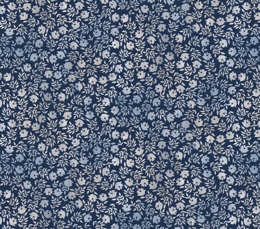 9001-77 Modernly Calico -Indigo - Kindly Yours by Diane Kappa for Studio E Fabrics