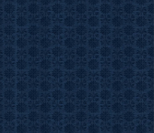 9002-77 Stem Flower - Indigo - Kindly Yours by Diane Kappa for Studio E Fabrics