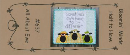 All About Ewe can be made into placemats, a table runner & toppers