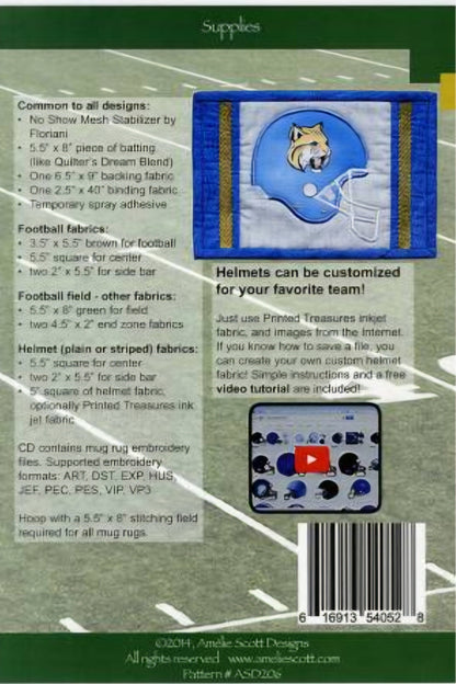 Football Mug Rugs Patterns