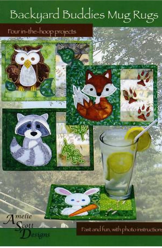 Backyard Buddies Mug Rugs Pattern