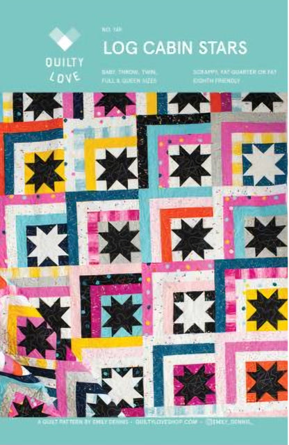 Log Cabin Stars Quilt Pattern