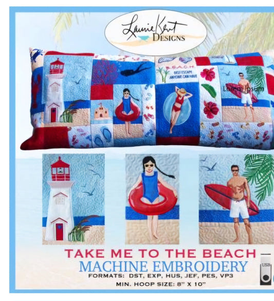 Take Me To The Beach Nachine Embroidery patterns