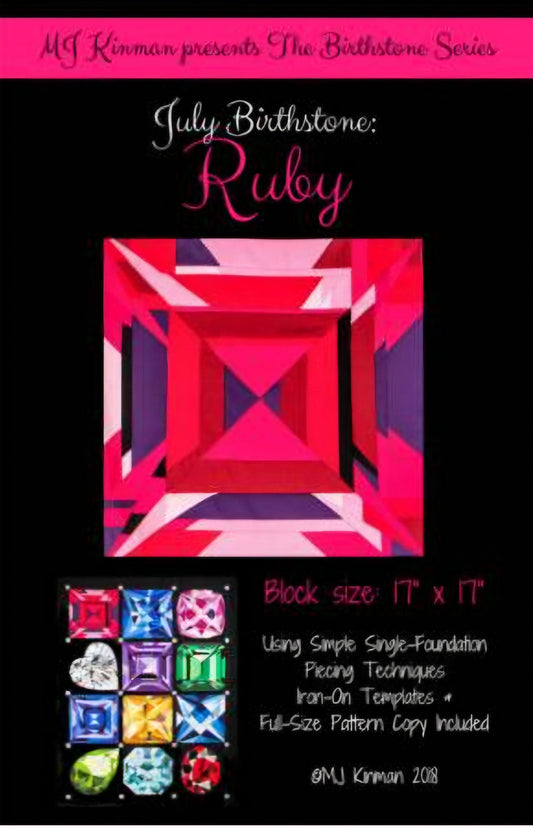 Birthstone July Ruby Quilt Block