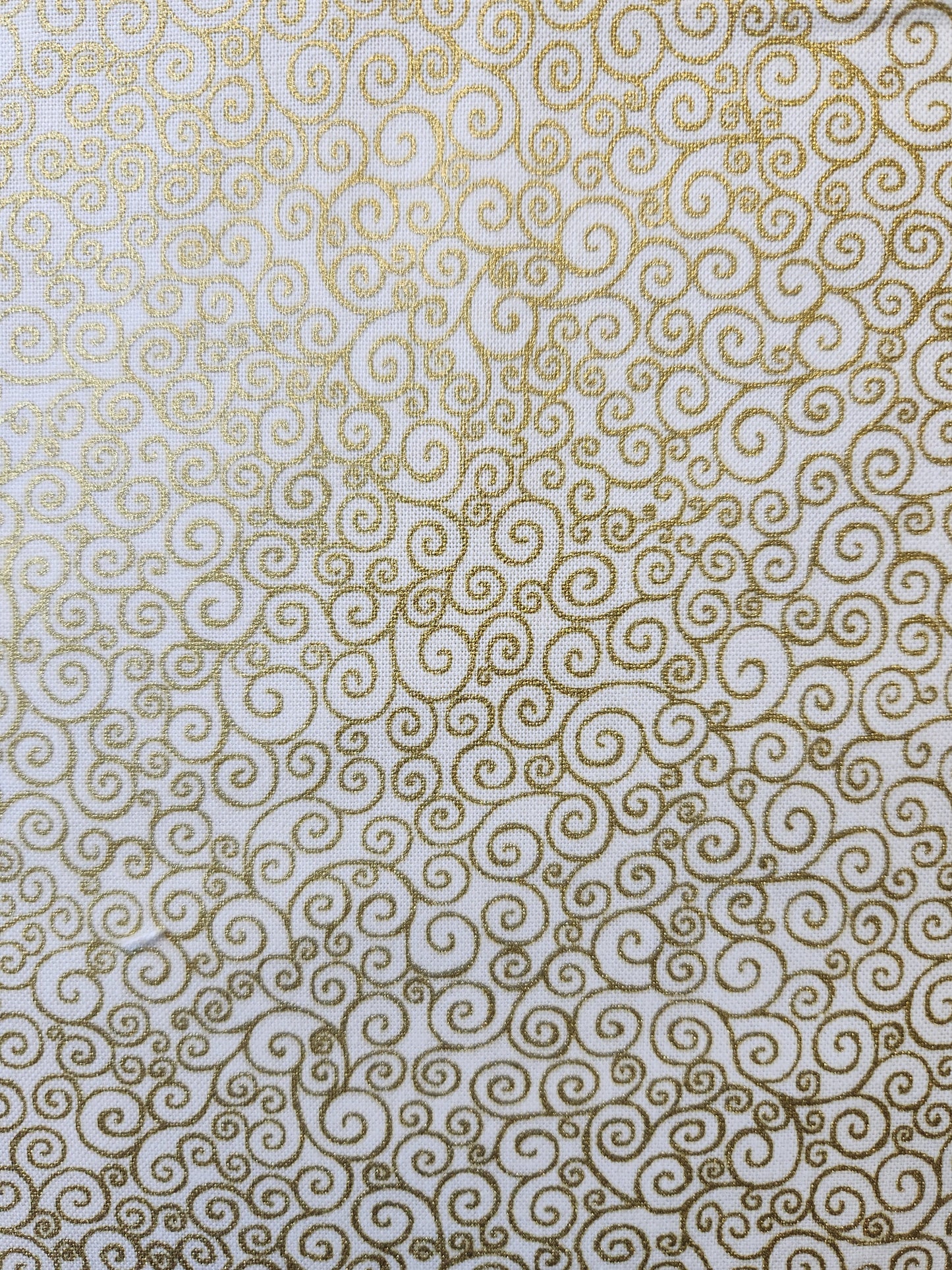 christmas fabric ivory with gold