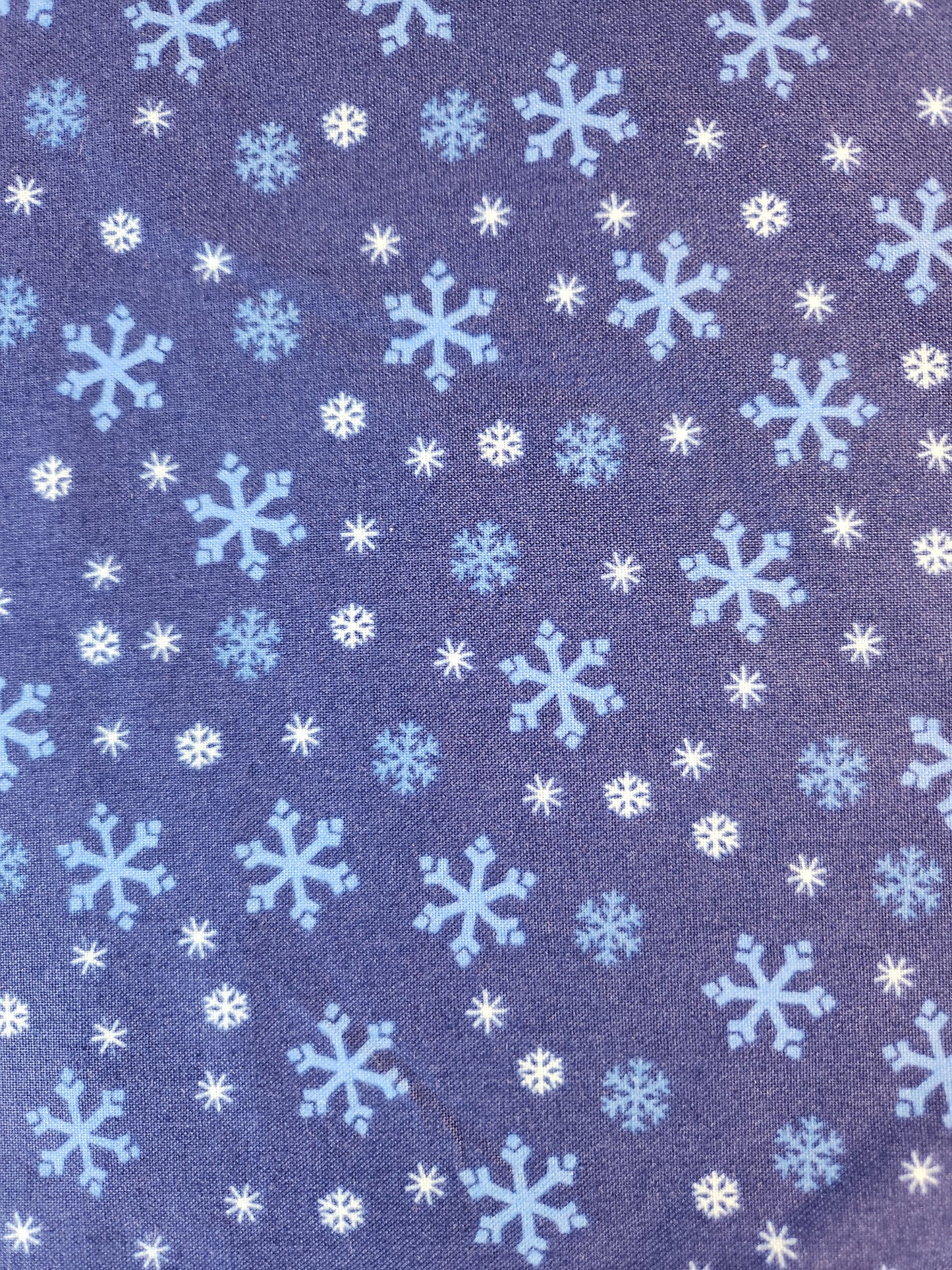 Christmas fabric - SNOWFLAKE, Dark Blue, Style A, Pattern 1462, Color B2