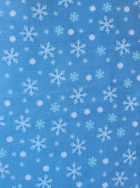 Christmas fabric - SNOWFLAKE Light blue, style A, Pattern 1462, Color LP