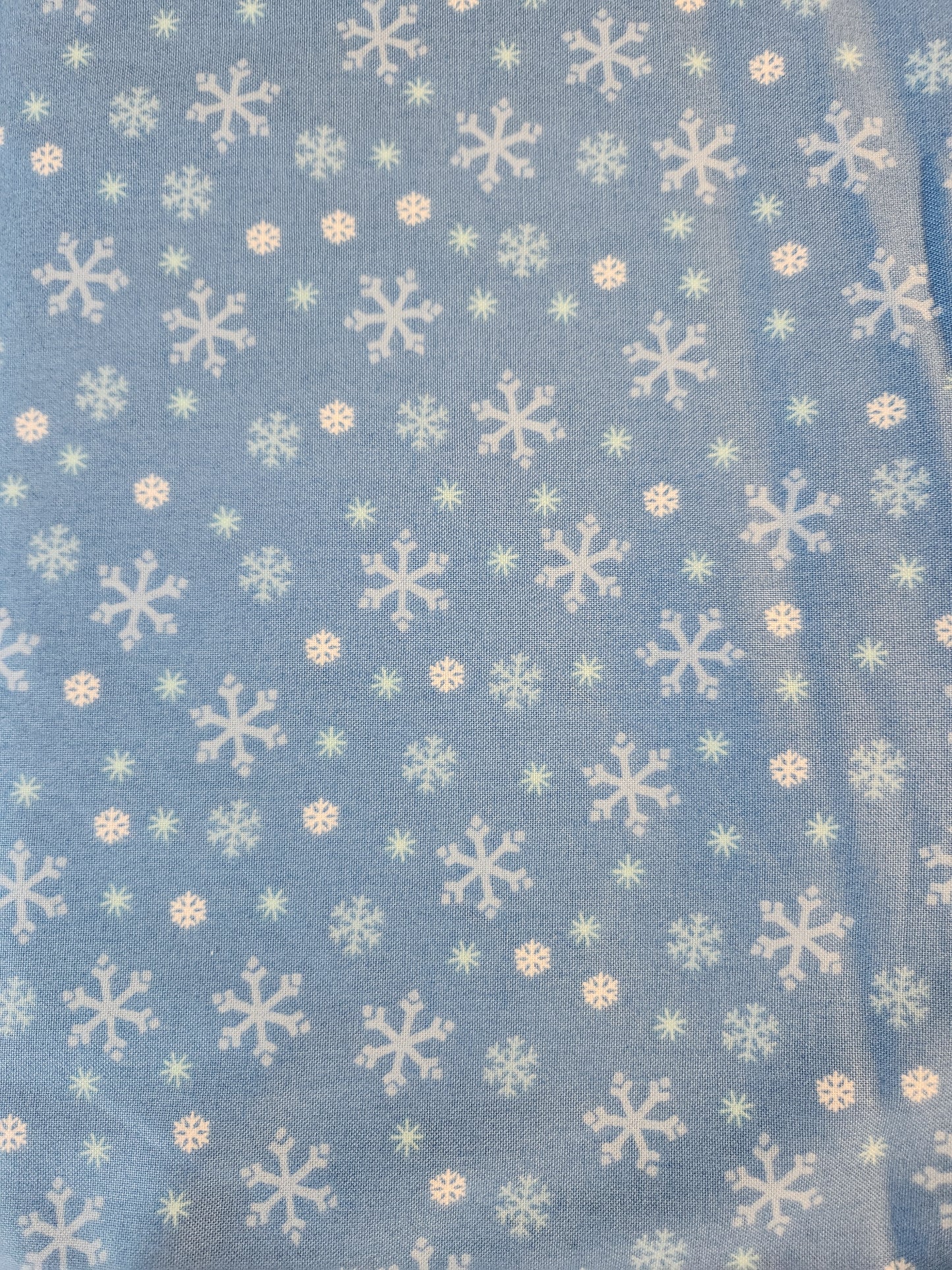 Christmas fabric - SNOWFLAKE Light denim, Style A, Pattern 1462, Color LB