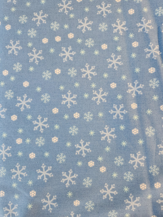 Christmas fabric - SNOWFLAKE Light denim, Style A, Pattern 1462, Color LB